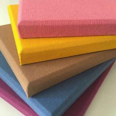 25mm  / 50mm Fabric Acoustic Panel Polyester Fiber Fabric Wrapped Sound Panels For Gym