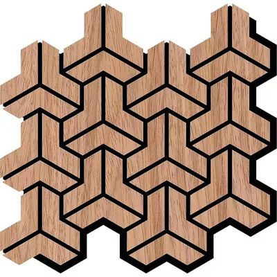 10mm PET Wood Veneer Acoustic Panels Slat Acoustic Decorative Panel No MDF