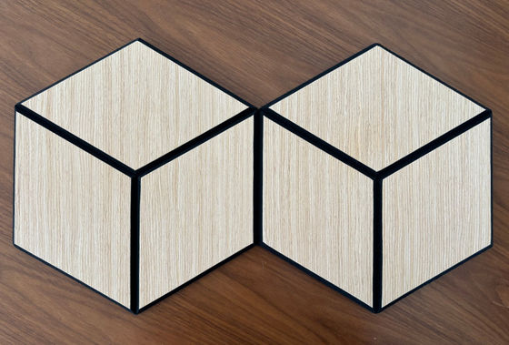 10mm PET Wood Veneer Acoustic Panels Slat Acoustic Decorative Panel No MDF