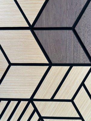 PET Wood Veneer Lightweight Acoustic Panels Sound Absorbing Wall Panel Without MDF