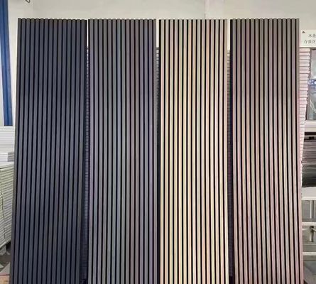Veneer MDF Akupanel Slat Wall Panel Sound Proof Slatted Wood Acoustic Panels