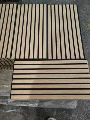 PET Wooden Acoustic Slat Panels MDF Veneer Modern Soundproof Acoustic Wall Panel