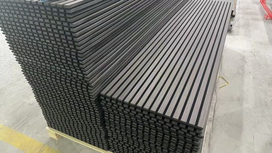Modern Interior Wood Akupanel Grey Oak Acoustic Wooden Slat Wall Panels