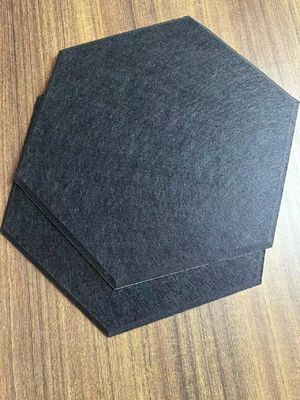 Hexagon Colorful PET Acoustic Panels Wood Insulation Sound Board For Ceiling