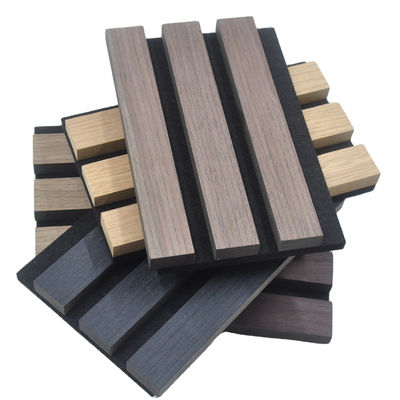 Wood Veneer Finish Sound Insulation Interior New Design Board Slats Wall Panelling Acoustic Panels