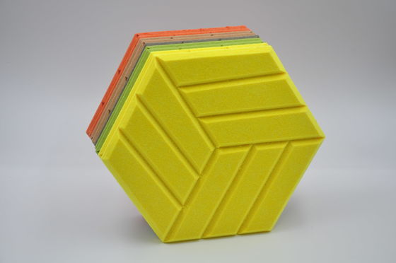 Fireproof Suspended Hexagon Acoustic Panel Soundproof Panels For Office Hotel Apartment