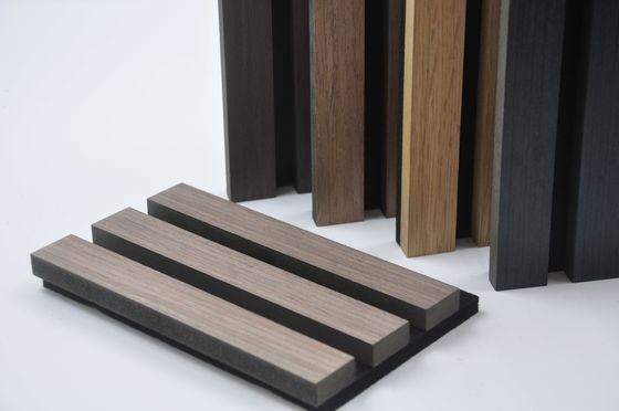 Custom Sound Proof Wood Akupanel Veneer Oak Slatted Wall Acoustic Panels