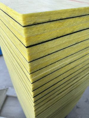25mm Sound Absorbing Cotton Fabric Acoustic Panel Inner Core Yellow Fiberglass Cotton