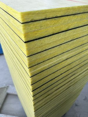25mm Sound Absorbing Cotton Fabric Acoustic Panel Inner Core Yellow Fiberglass Cotton