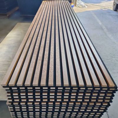Akupanel Akoustik Panel Wooden Slat Acoustic Panel For KTV Soundproofing