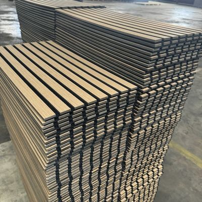 Acoustic Solid Wood Wall Panels Soundproof Wood Slat Wall Panels For Home Wall Decor