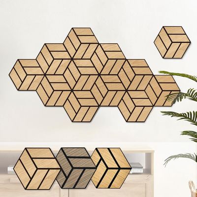 Hexagon Polyester Fiber Acoustic Panel Wall Panels Interior Home Decoration
