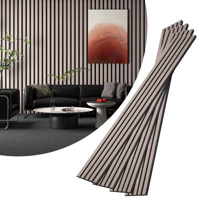 Acoustic Wall Panels PVC Veneer MDF PET Soundproof Slatted Laminated