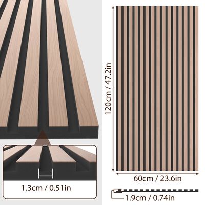 Vertical Acoustic Wood Slats Panel Acoustic Timber Board For Wall Decoration