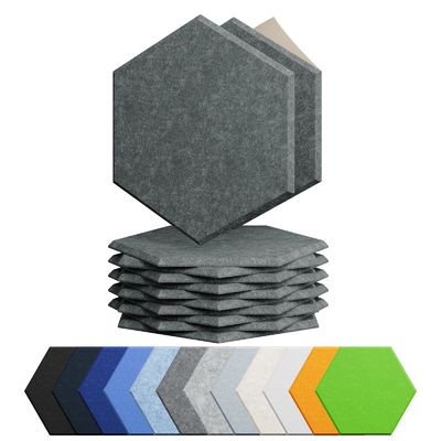 DIY Hexagon Polyester Fiber Acoustic Panel Wall Decoration