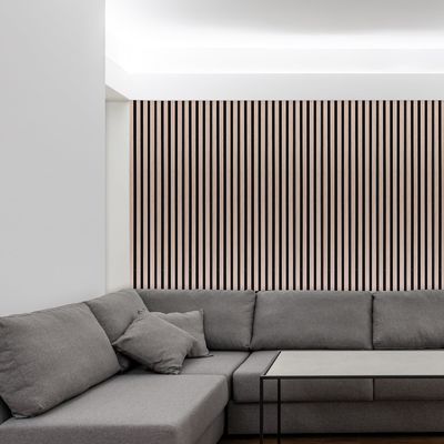 Akupanel Akustik Panel Wooden Slat Acoustic Panel For Home Soundproofing TV Back Wall