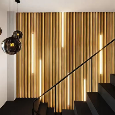 Acoustic Wood Slat Wall Panels For Home Conference Room And Theater
