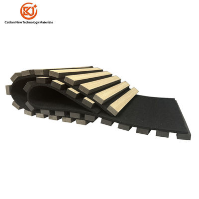 3D Wood And MDF Slat Wave Board Decorative Flexible Curly Bendable Curved Slat Acoustic Wall Panel