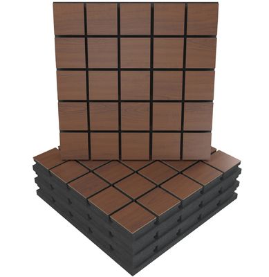 Polyester Fiber Soundproof Wall Boards Wood Slat Acoustic Panels For Inner Decoration