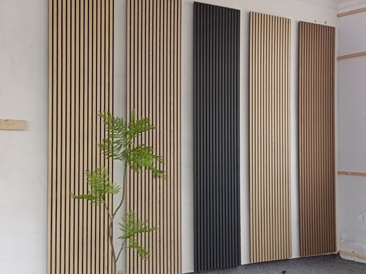 2400 x 600 Wood Soundproof Acoustic Wall Panel 3D Model Interior Wall Decor For Home