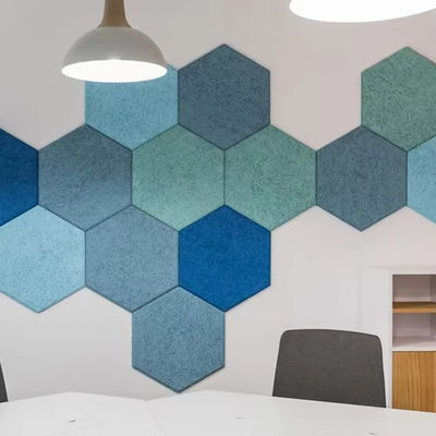 Soundproof 9mm PET Felt Acoustic Panels Acoustic Hexagon For Wall Covering And Decoration