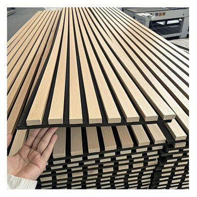 Oak Sound Proof Board Free Sample Slat Wall Acoustic Panels