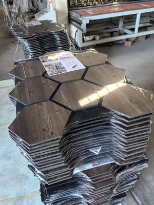 Wholesale Hexagon Sound Absorbing Wood Veneer Acoustic Wall Panel MDF