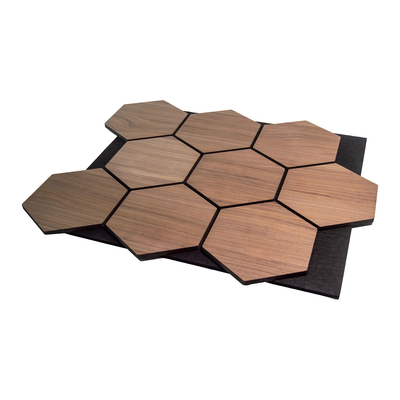 Wood Grain Hexagonal 3D Panels: Factory Made Superior Sound Effect And Design Masterpiece