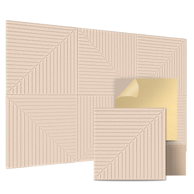 Polyester Fiber Carved Wood Texture Wall Sound-absorbing Board Customized Color Patterns