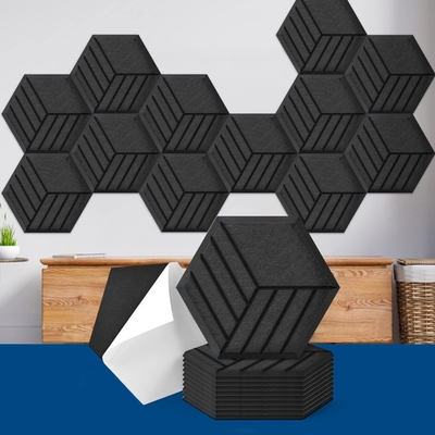 Polyester fiber honeycomb type DIY cutting acoustic panel for home decoration of living room