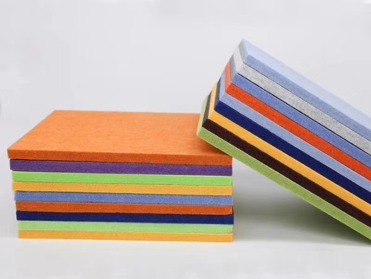 Fireproof 100% Polyester Fiber Sound-absorbing Board Wholesale Soundproof Wall Panels  Felt Sound Absorbing Board PET Acoustic Panels