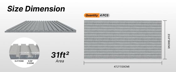 Modern Eco-Friendly PET Acoustic Panels Double-Layer Polyester Fiber Sound Insulation Board for Hotel Use Graphic Design