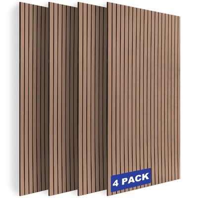 Wholesale Decorative Wood Slat Acoustic Panels with PET Backing for Walls and Ceilings