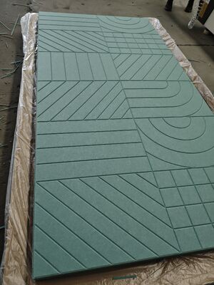 Decorative Engraved PET Fiber Acoustic Panels For Interior Wall Sound Absorption