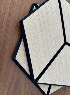 Wood Veneer PET Acoustic Panel Wall Decoration Lightweight Wall Panel Without MDF