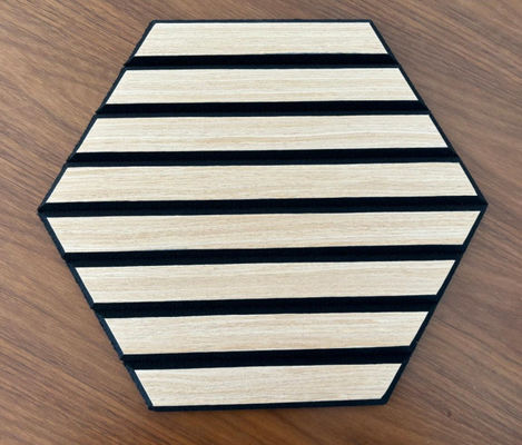 Wall Decoration Wood Veneer Acoustic Panels Lightweight PET Wall Panel Customized