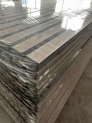 Walnut Wood MDF Slatted Acoustic Panels Sound Absorbing For Interior Wall And Ceiling