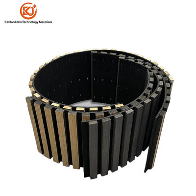 Premium 3D Wood Veneer Flexible Curved MDF Wave Panel for Acoustic Wall Decor