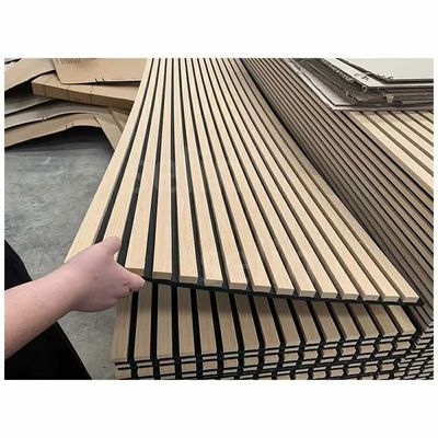 Smooth Slate Design Complements Any Interior Acoustic Wooden Wall Panels for Home Conference Room and Theater