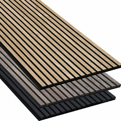 Decorative Wood Slat Acoustic Panel Sound Absorbing 240 X 60cm 4pcs Per Carton