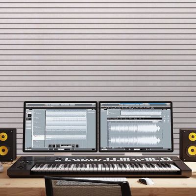 Modern Eco-Friendly PET Acoustic Panels Double-Layer Polyester Fiber Sound Insulation Board for Hotel Use Graphic Design