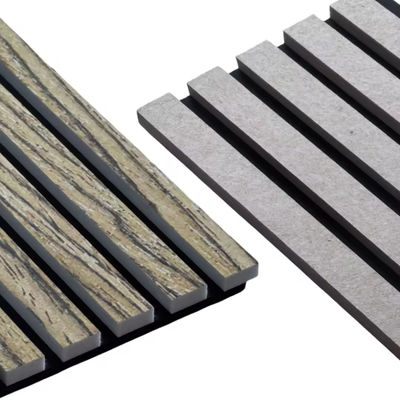 A wooden soundproof panel made from polyester fibers and wood boards, with a soundproofing effect exceeding 90%.