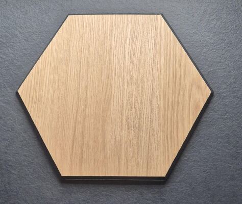 Wood Veneer+Polyester Acoustic Panels Precision-cut Edges Custom Sizes/Wood Colors Available A1/B1 Fire-rated
