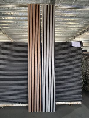 2750 x 320 Modern Design Decorative Wooden Slat Wall Panel MDF Acoustic Panels for Bedhead Akupanel for Hotel Living Room