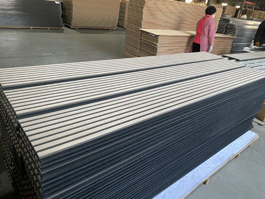 Office Used Soundproof Materials Density Board Factory Slatted Home Theatre Acoustic Wall Panel