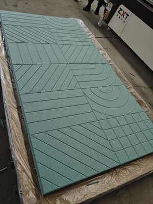 Hollow Out 100% Pet Felt Acoustic Panel Art Soundproof Wall Art Panel 3D Model Design Capable