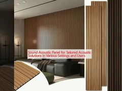 Sound Acoustic Panel for Tailored Acoustic Solutions in Various Settings and Users